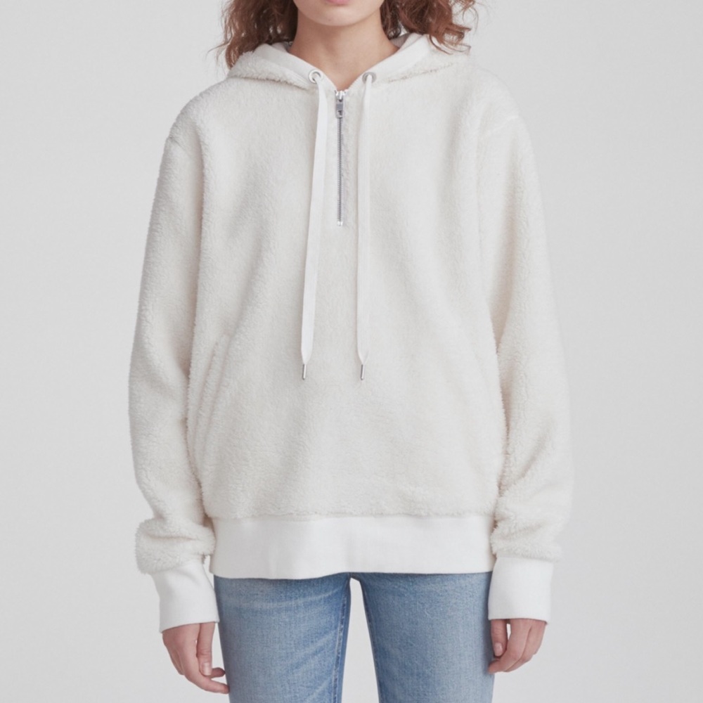 Rag and bone Sherpa half zip hoodie